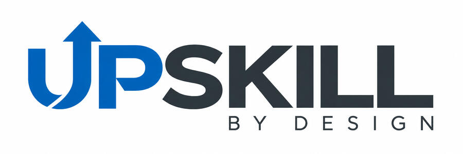 Logo Logo Upskill in blue and black